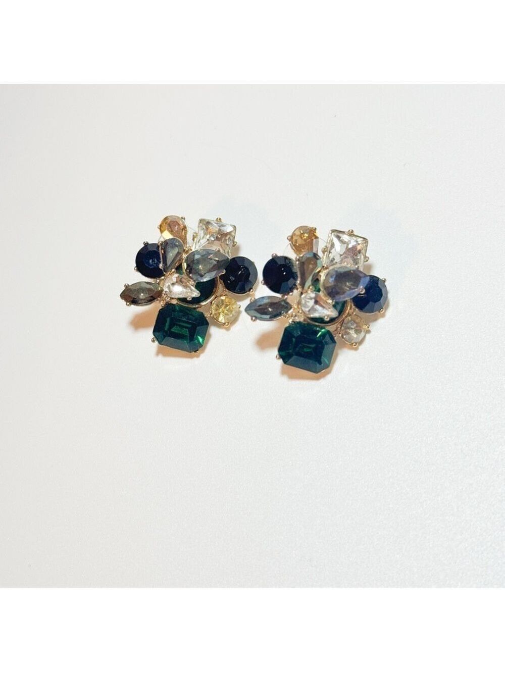 Elegant Gemstone Cluster Earrings